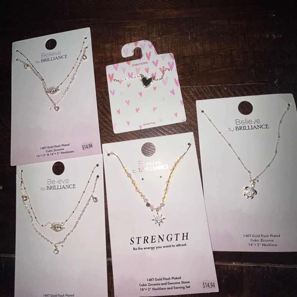 Gold plated necklace bundle